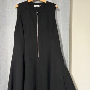 Calvin Klein black, front zip, dress. Size 16